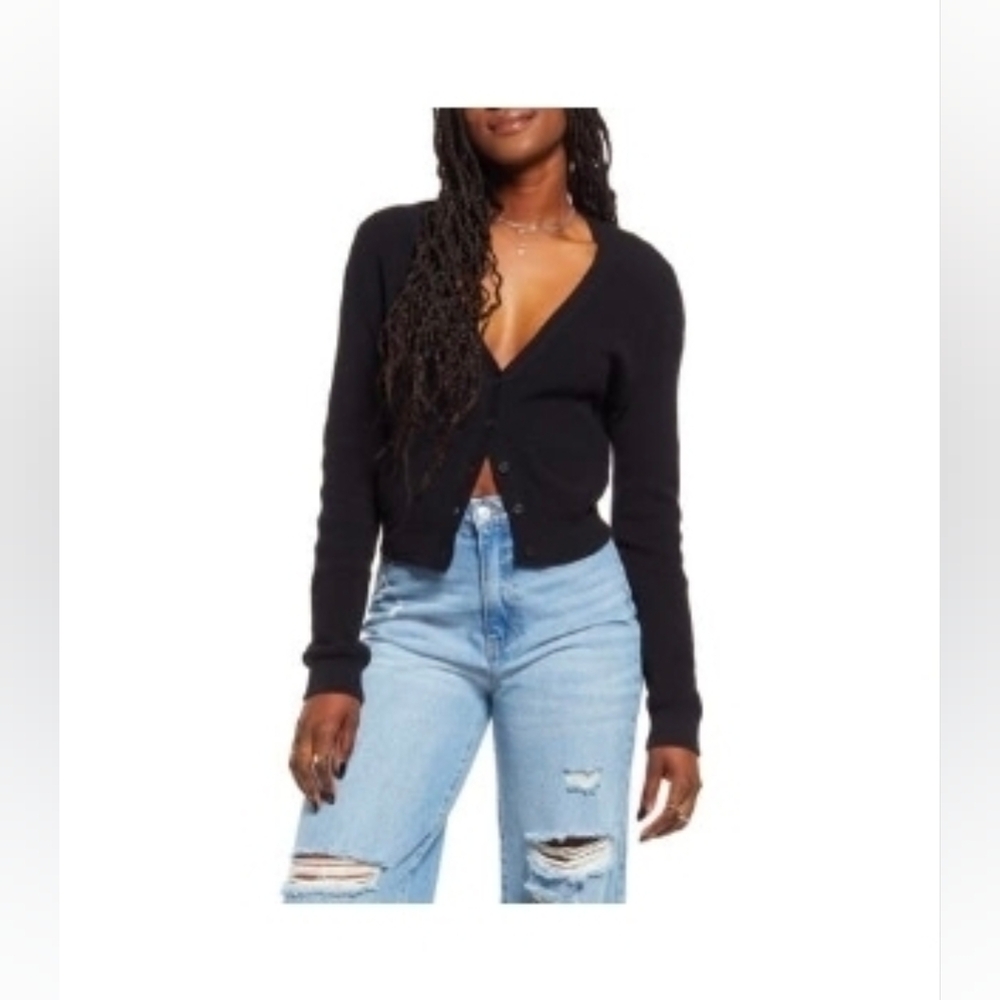 B.P. Ribbed Cotton Blend Cardigan